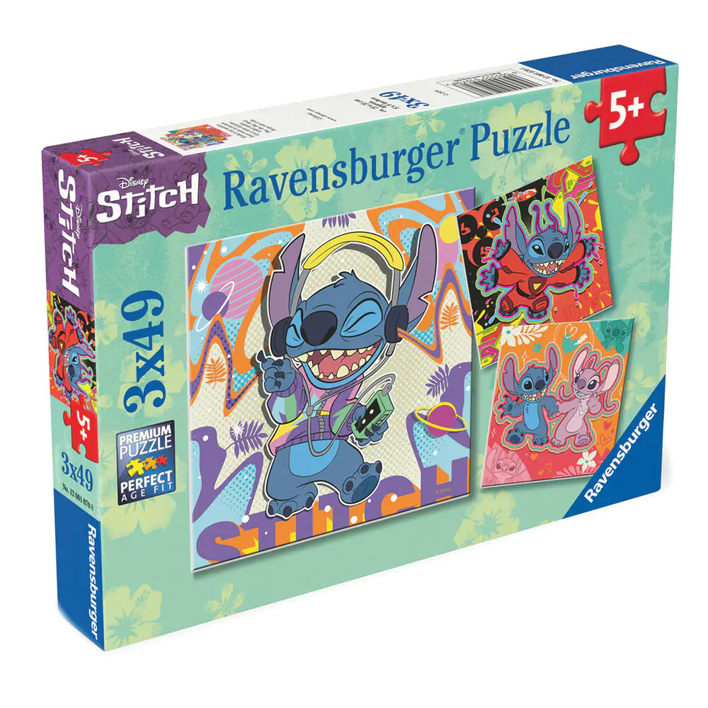 Disney Stitch puzzle 3x39 dílků fotografii produktu
