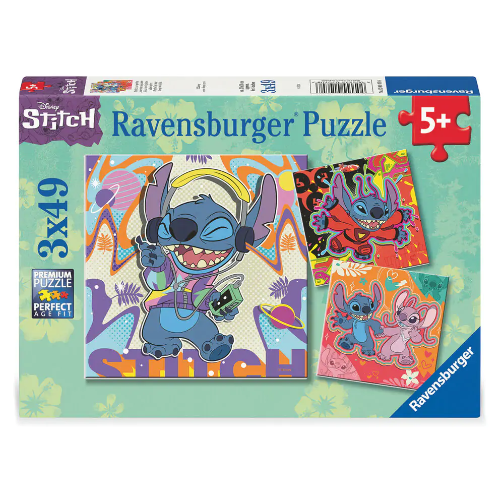 Disney Stitch puzzle 3x39 dílků fotografii produktu