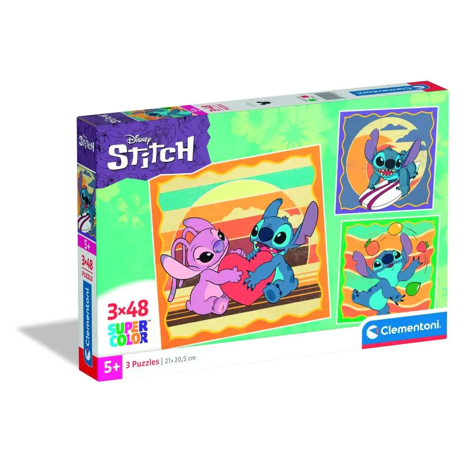 Disney Stitch puzzle 3x48 dílků fotografii produktu