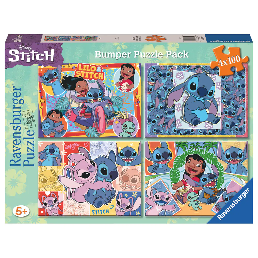 Disney Stitch puzzle 4x100 dílků fotografii produktu