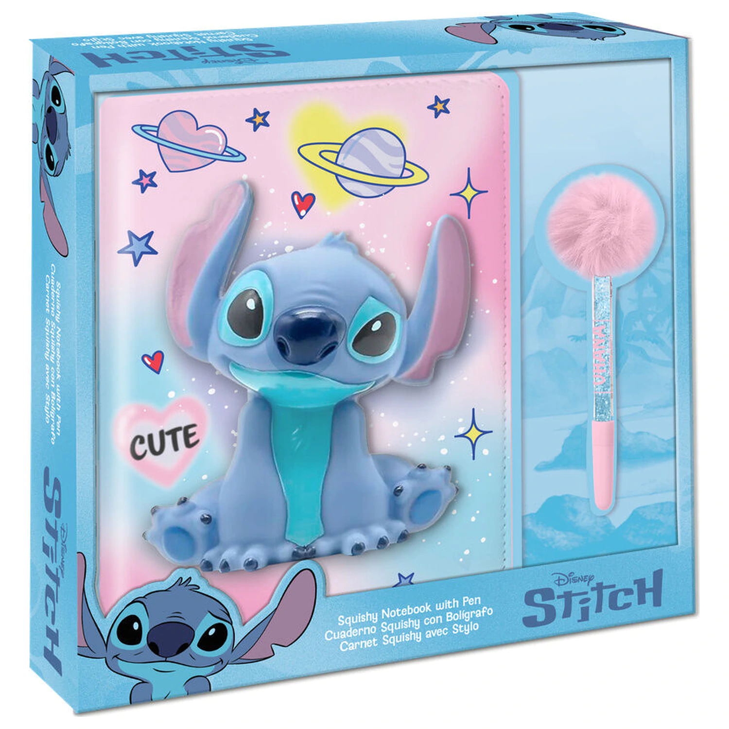 Disney Stitch Squshy zápisník + pompom pero fotografii produktu