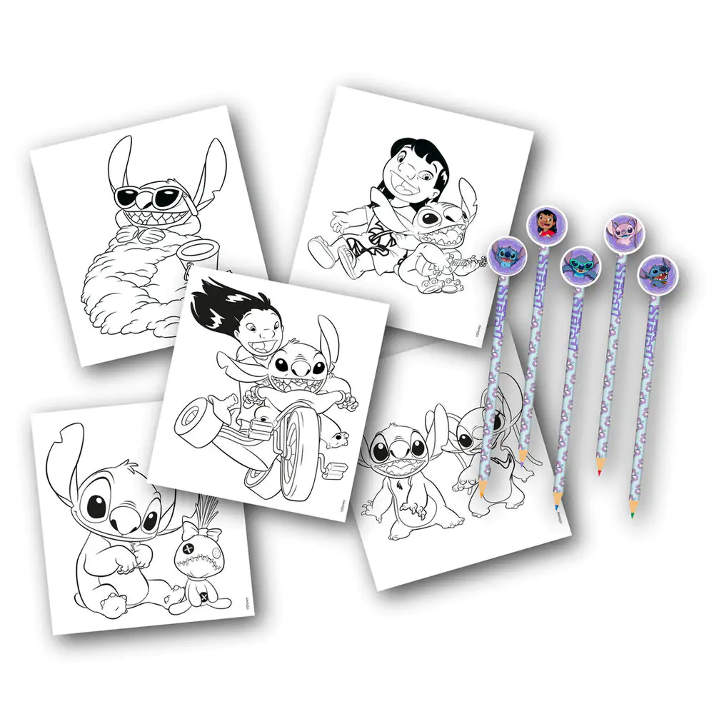 Disney Stitch omalovánka s tužkami a gumami fotografii produktu