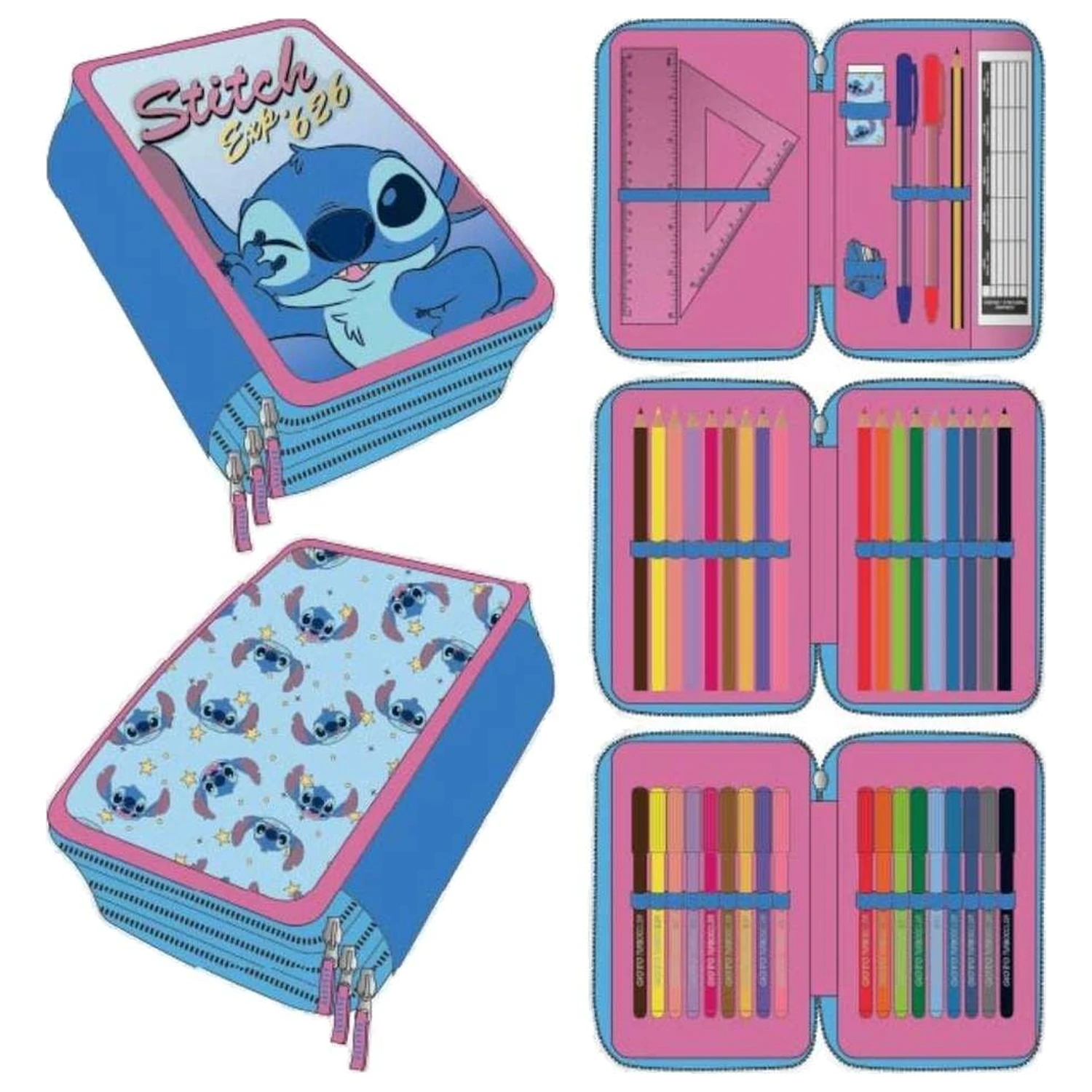 Disney Stitch trojitý penál fotografii produktu