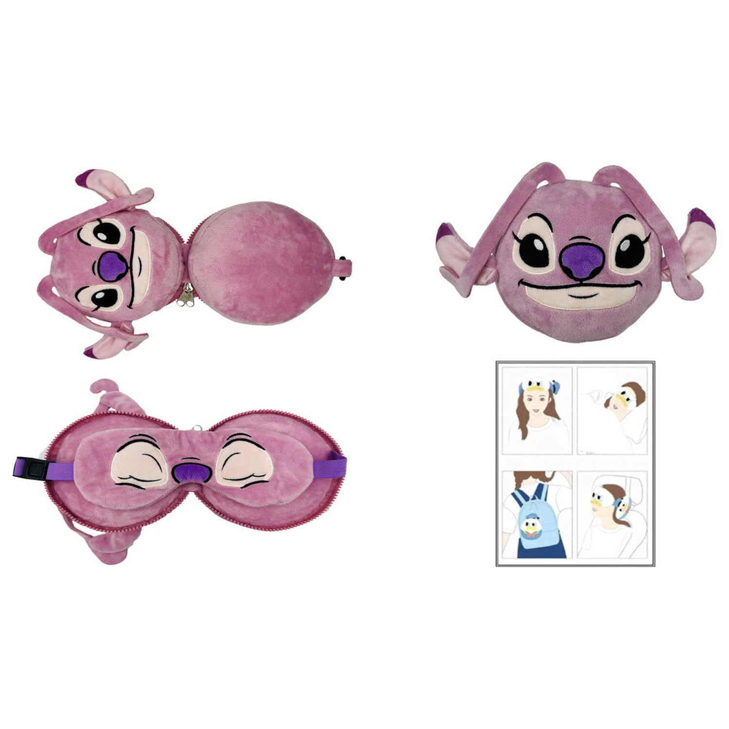 Disney Stitch cestovní polštář + maska fotografii produktu