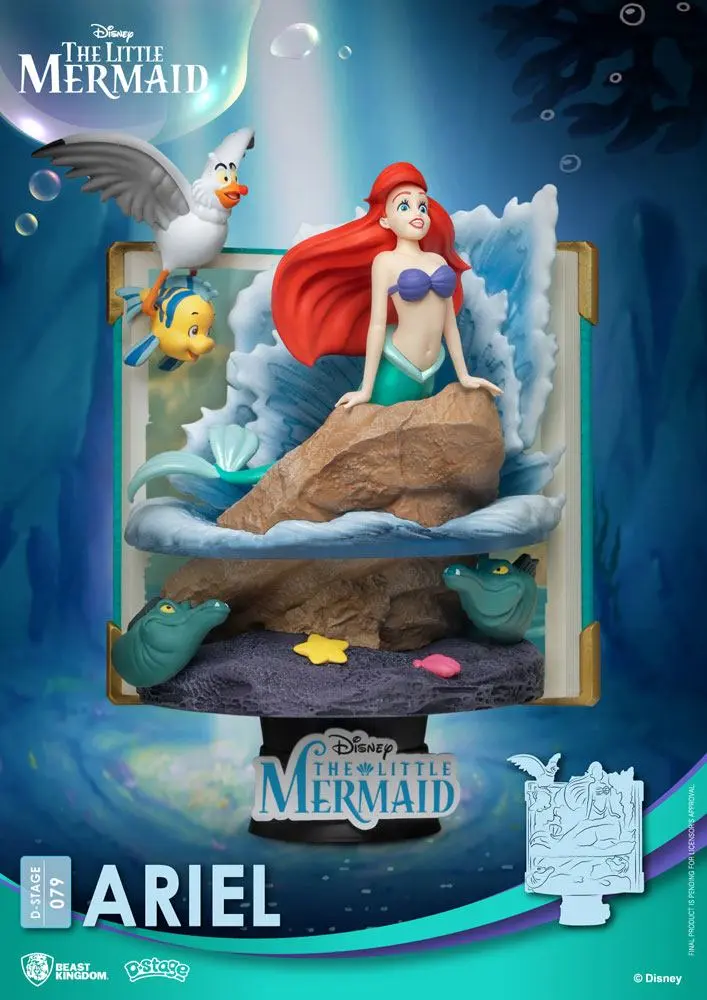 Disney Story Book Series D-Stage PVC Diorama Ariel 15 cm fotografii produktu