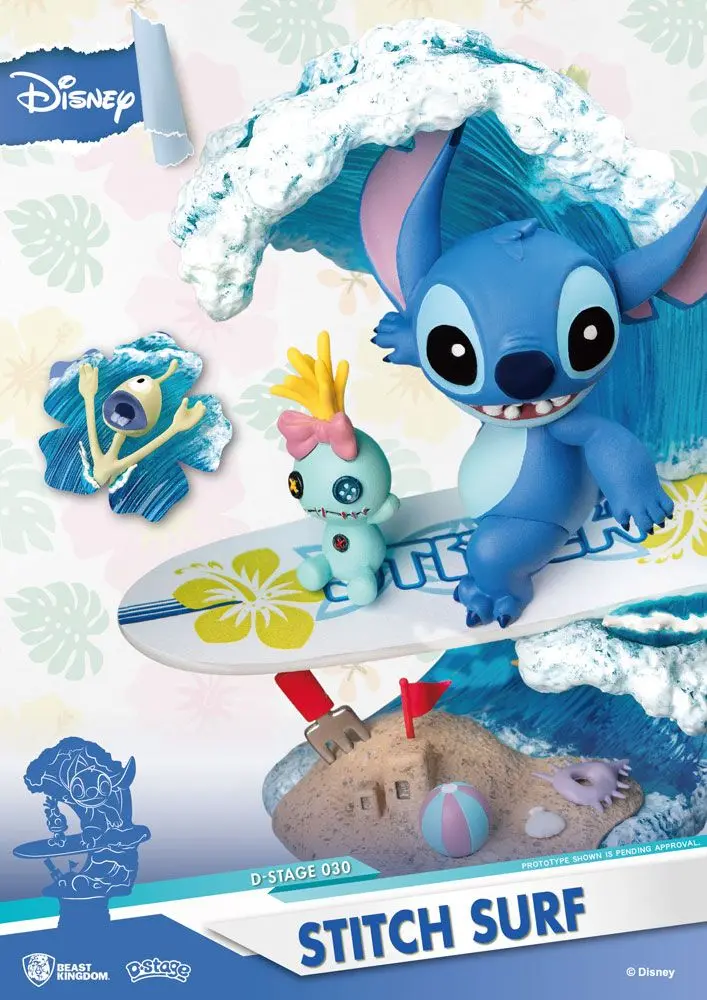 Disney Summer Series D-Stage PVC Diorama Stitch Surf 15 cmDisney Letní Série D-Stage PVC Diorama Stitch Surf 15 cm fotografii produktu