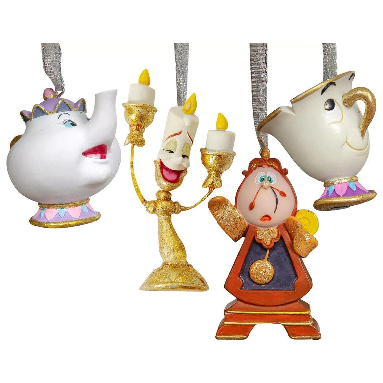 Disney Beauty and the Beast Sada 4 závěsných dekorací fotografii produktu