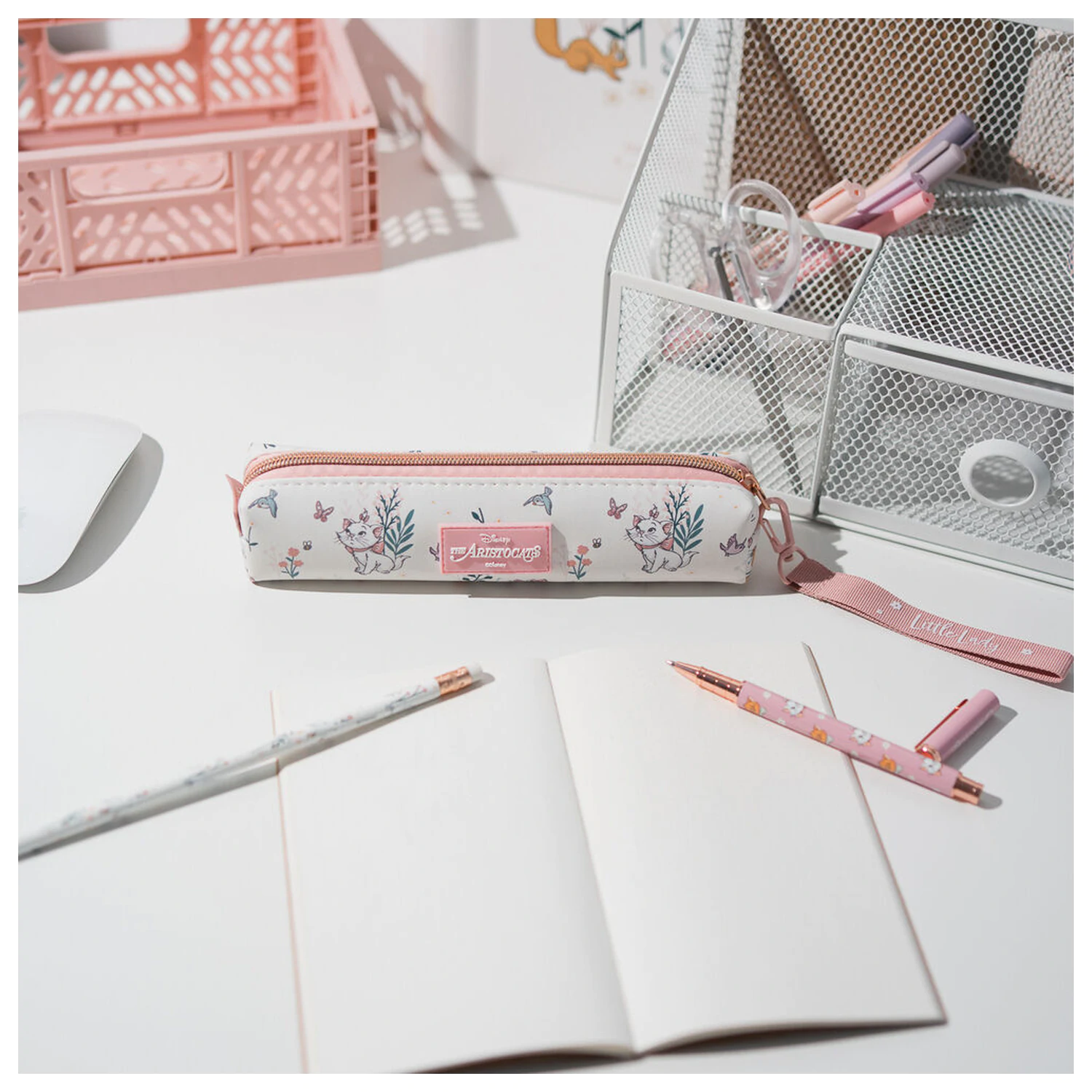 Disney The Aristocats Bonjour Marie Set pouzdro na tužky + pero + tužka fotografii produktu