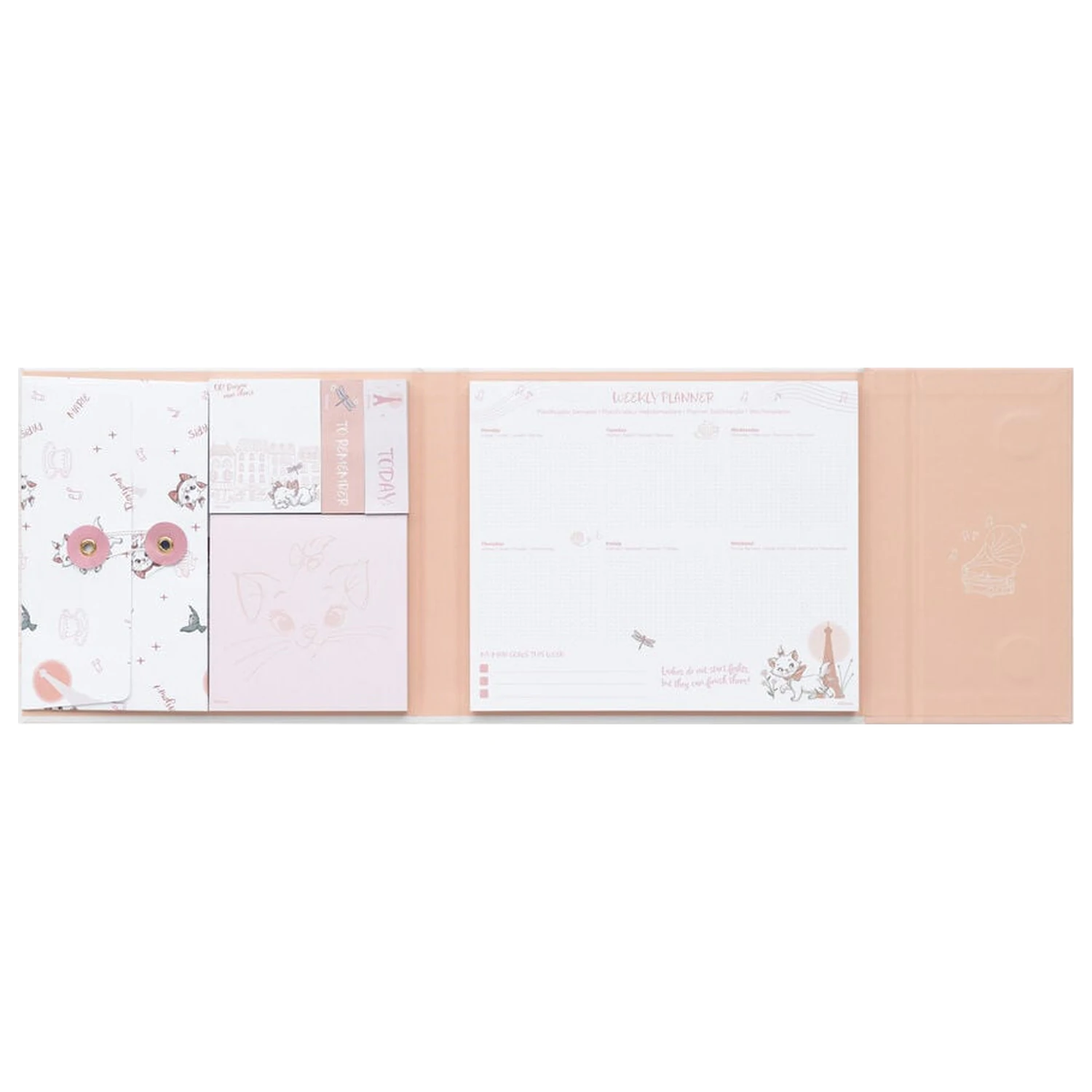 Disney The Aristocats Marie týdenní plánovač s poznámkovými lístky fotografii produktu