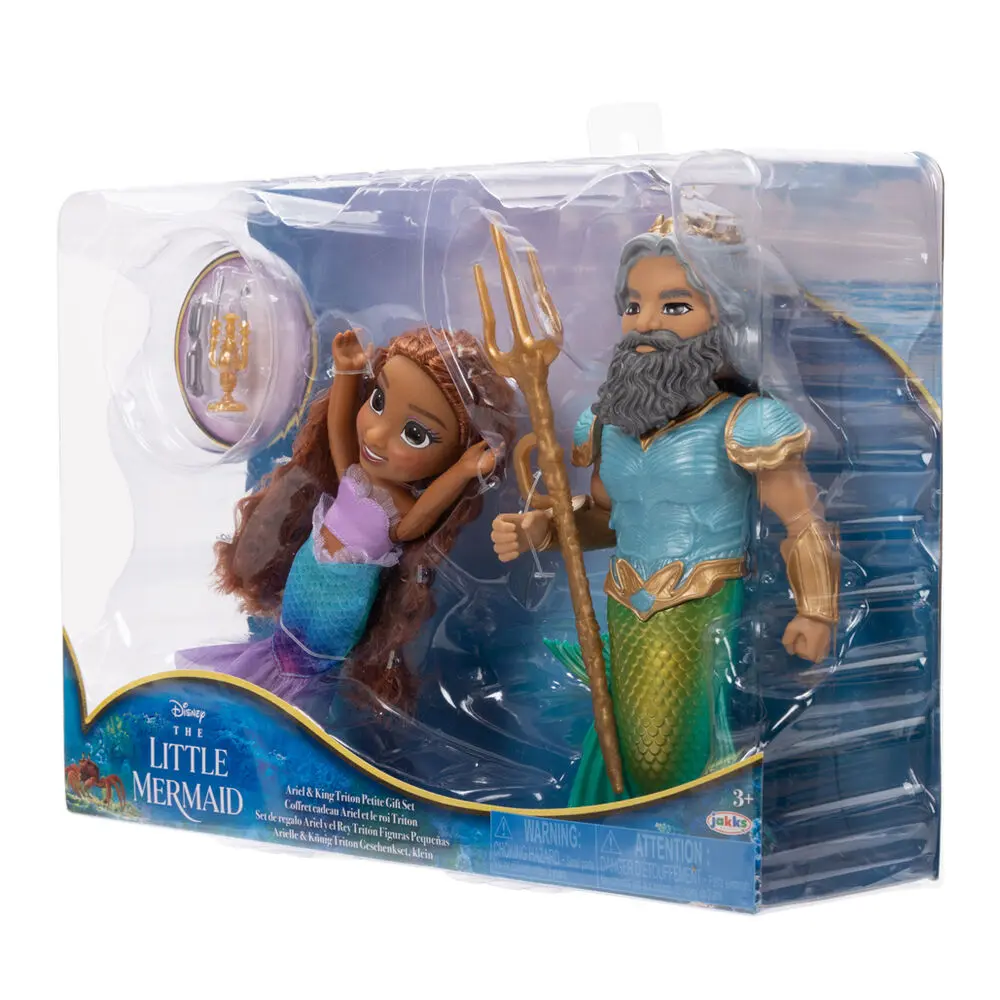 Disney Malá mořská víla Ariel + Triton panenka 15 cm fotografii produktu