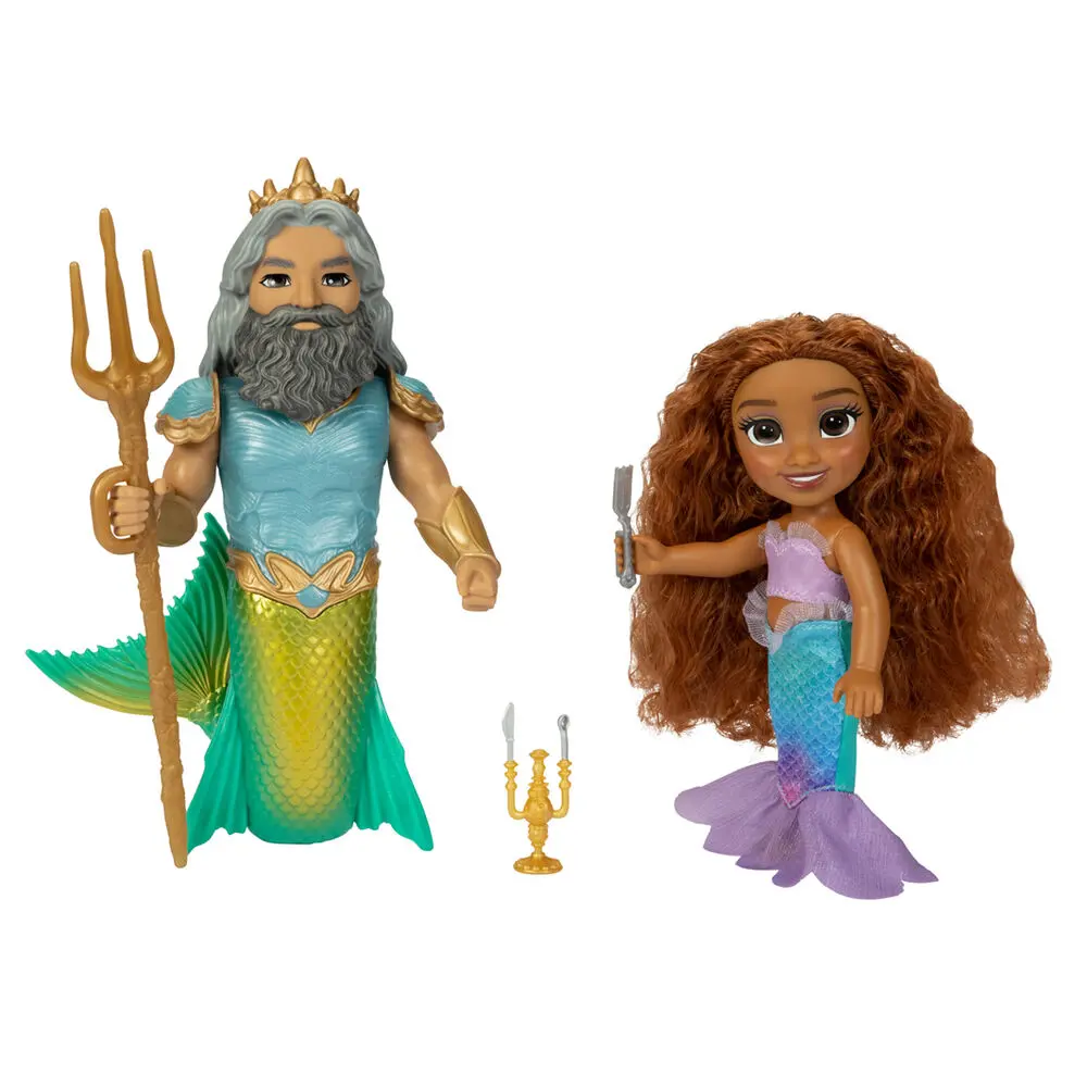 Disney Malá mořská víla Ariel + Triton panenka 15 cm fotografii produktu