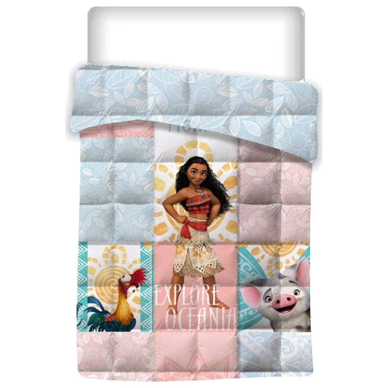 Disney Moana Explore Oceania prošívaná přikrývka, povlak na peřinu 140x200cm fotografii produktu