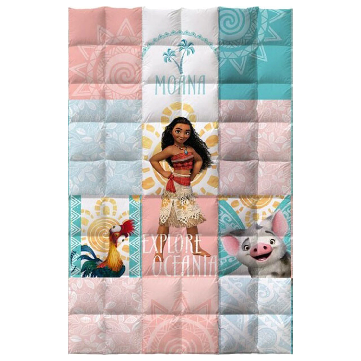 Disney Moana Explore Oceania prošívaná přikrývka, povlak na peřinu 140x200cm fotografii produktu