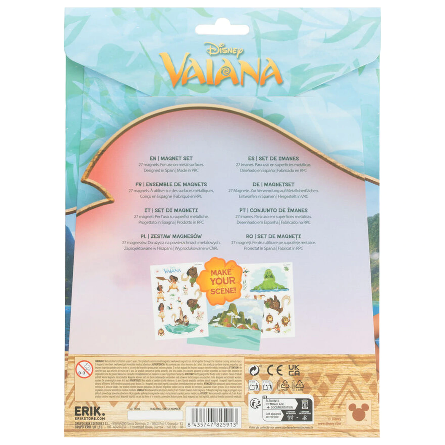 Disney Vaiana Moana sada vyřezávaných magnetů fotografii produktu