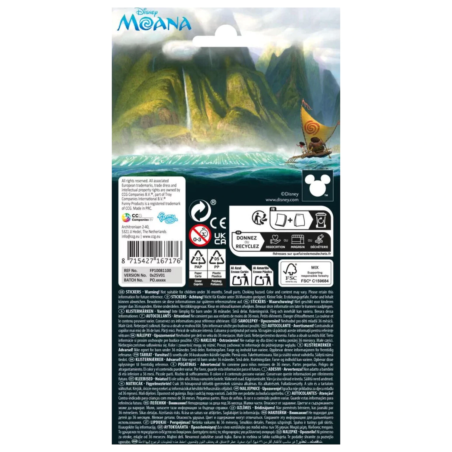 Disney Moana Wayfinder nálepka fotografii produktu