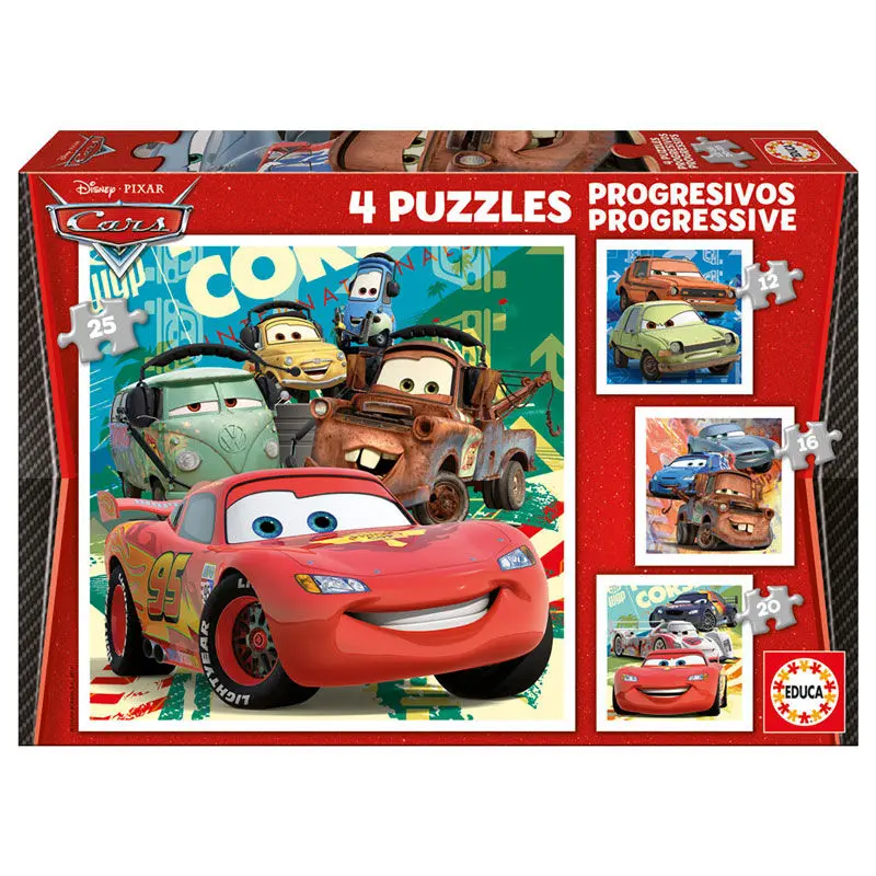 Disney Cars 2 Progresivní puzzle 12-16-20-25 dílků fotografii produktu