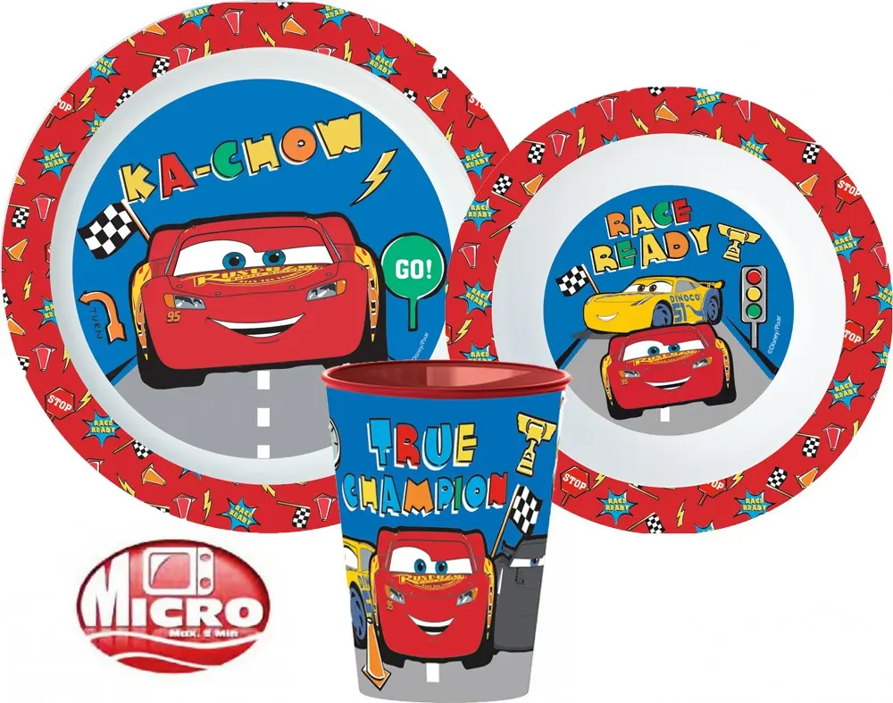 Disney Cars jídelní souprava, mikro plastová souprava fotografii produktu