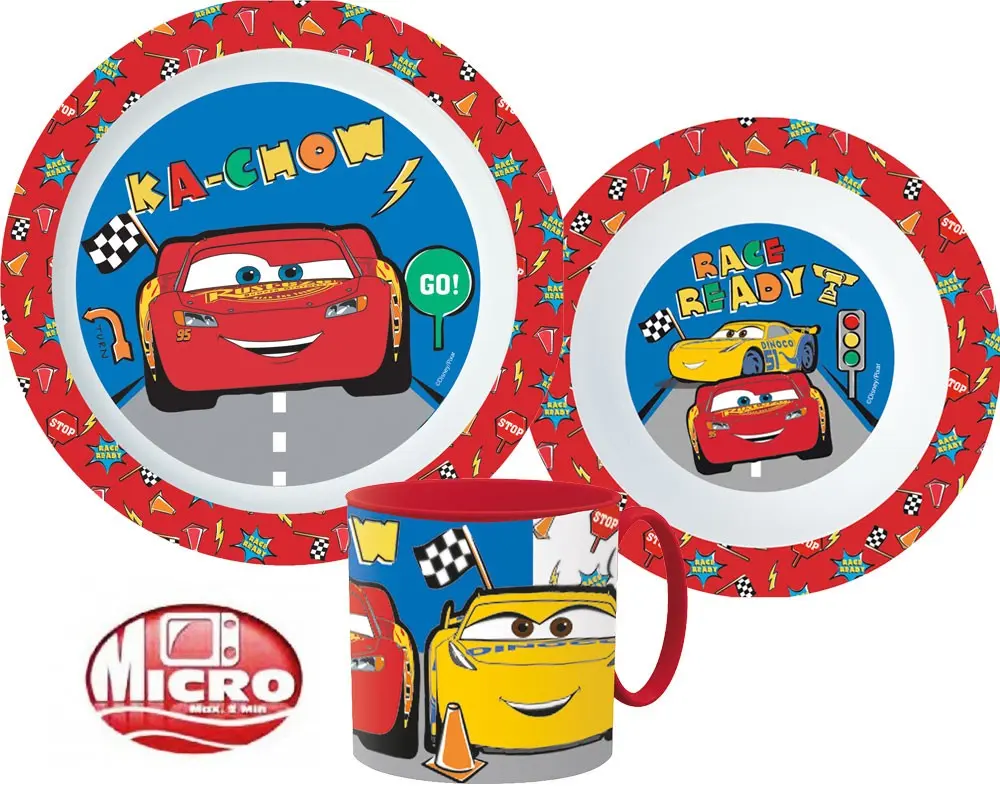 Disney Cars jídelní souprava, mikro plastová sada fotografii produktu