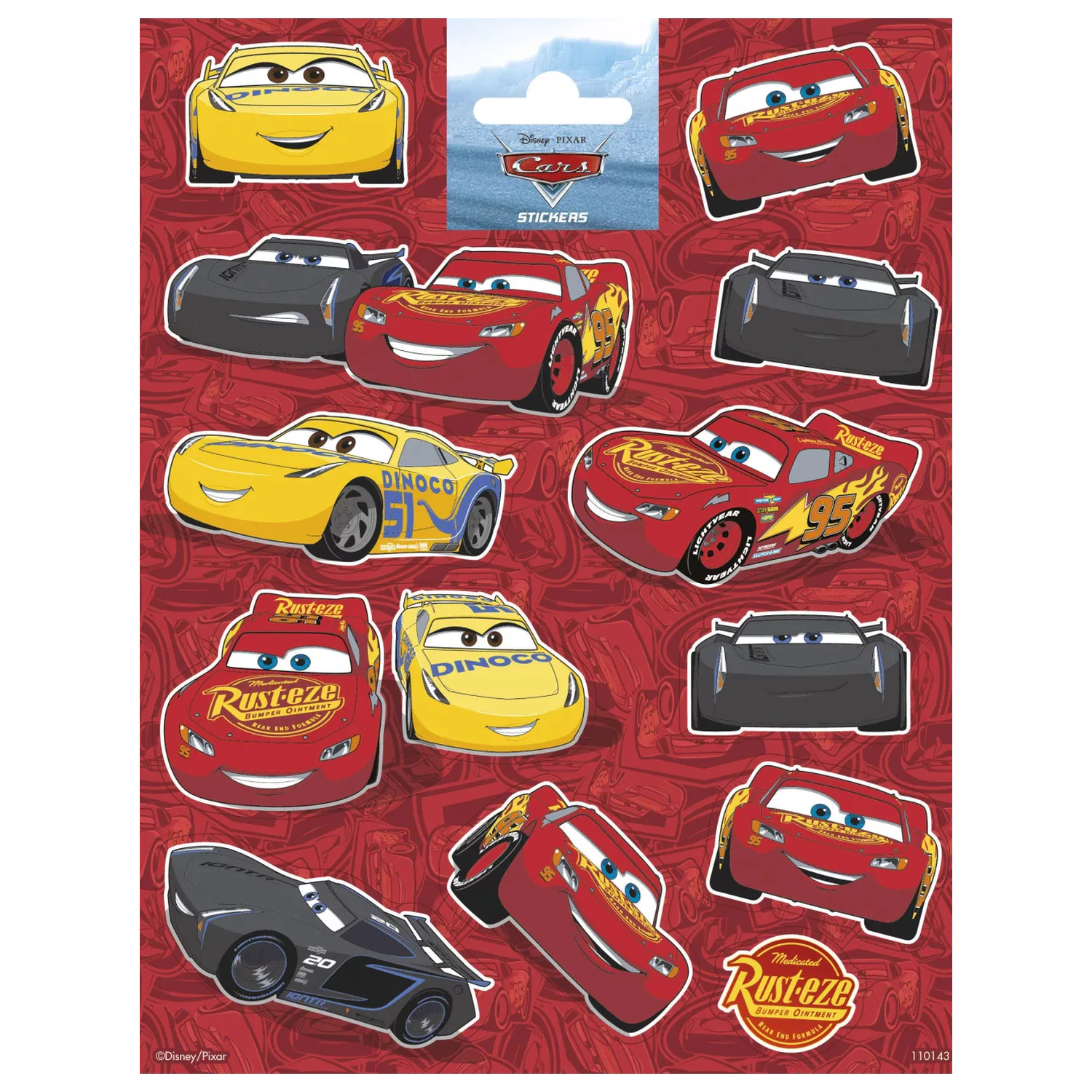 Disney Cars červená samolepka fotografii produktu