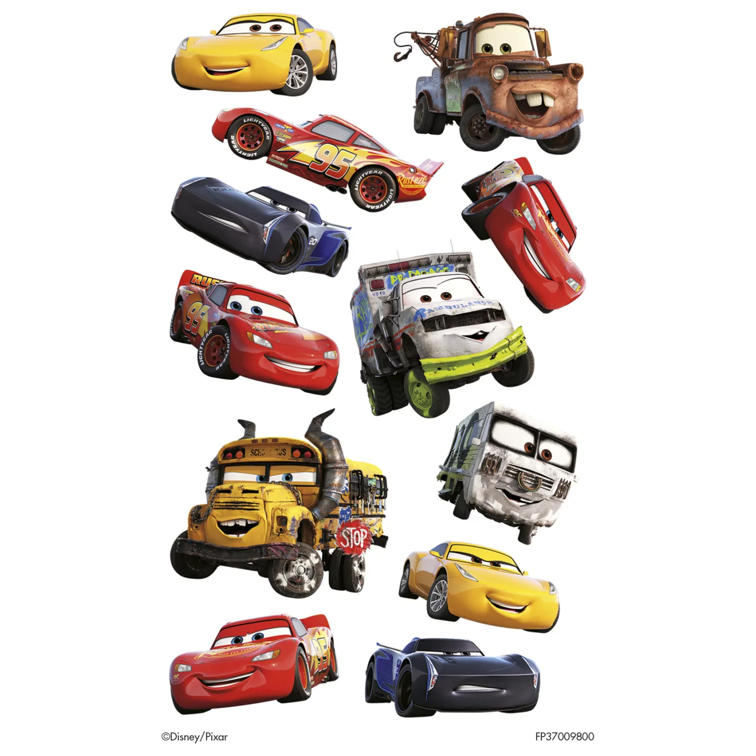 Disney Cars úsměv tetování 12 kusů fotografii produktu