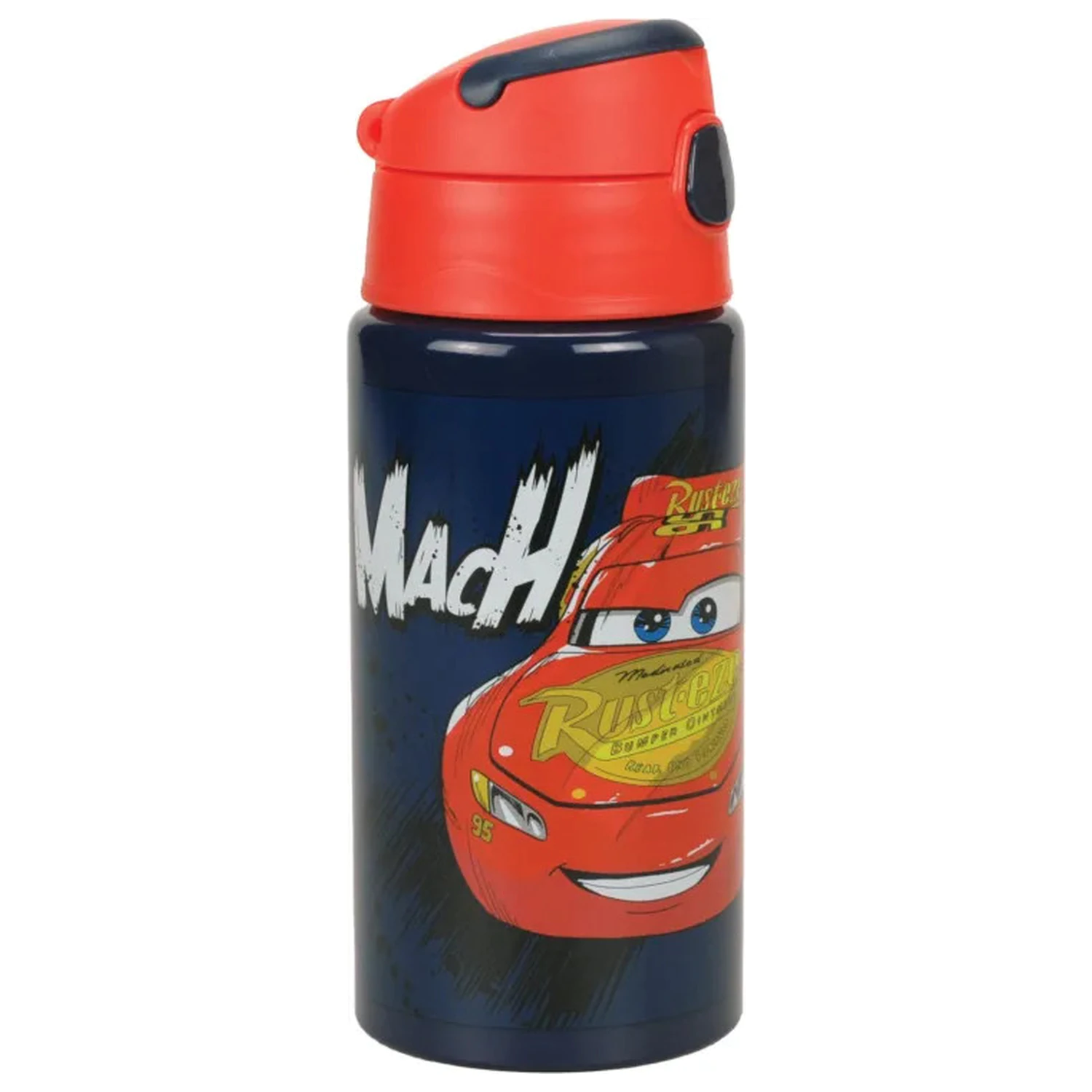 Disney Cars Speed Hliníková láhev s brčkem a háčkem 500 ml fotografii produktu