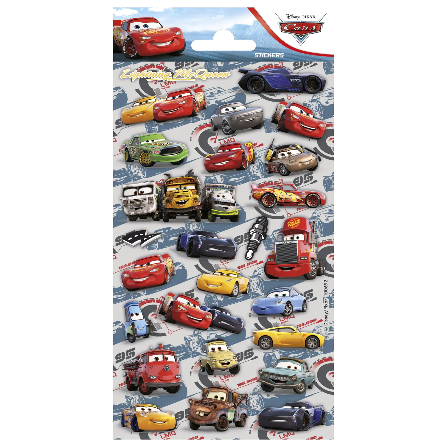 Disney Cars Team Glitter Nálepka fotografii produktu