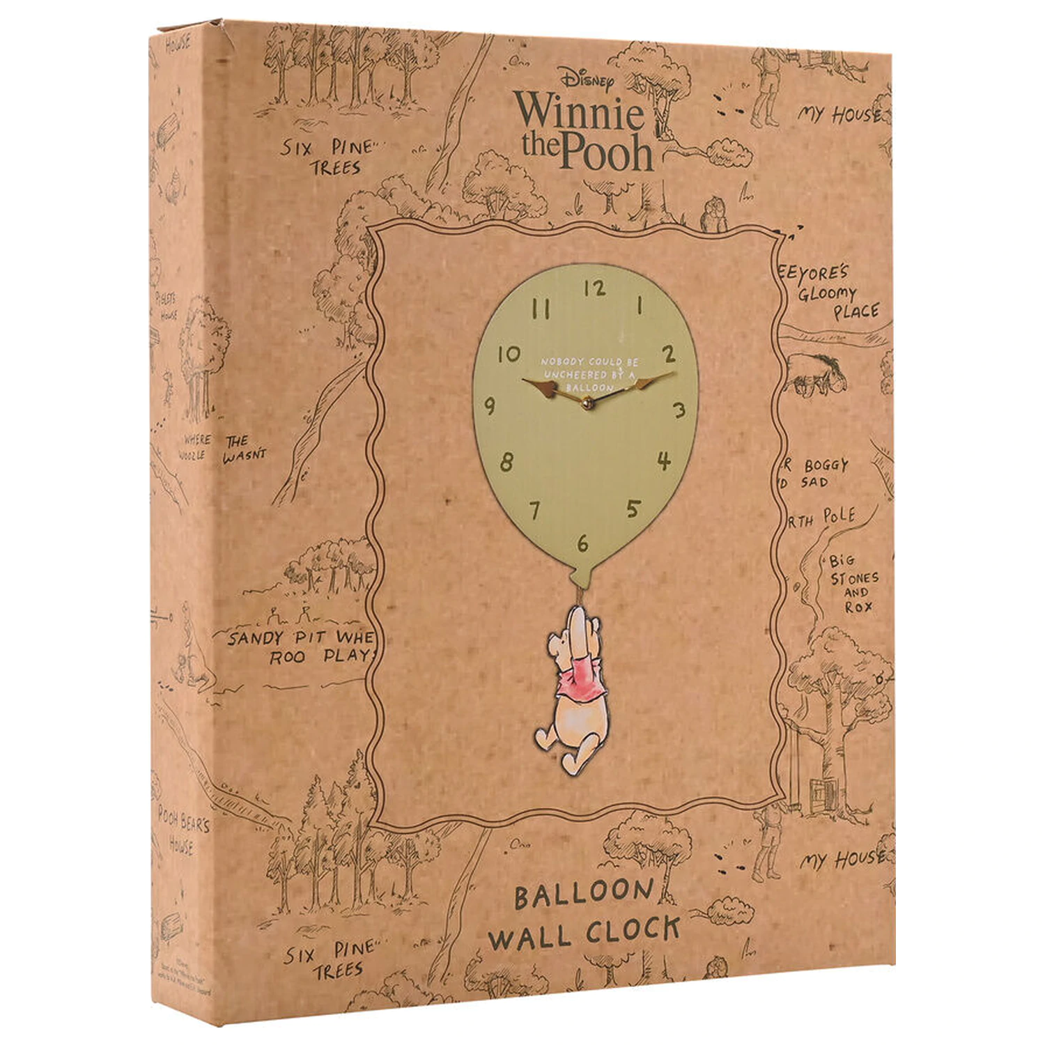Disney Winnie The Pooh Balonové nástěnné hodiny fotografii produktu