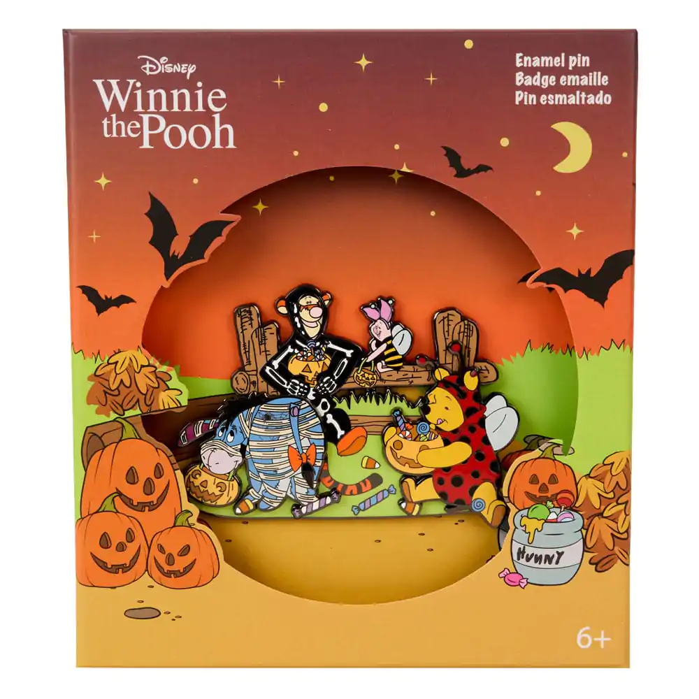 Disney by Loungefly Smaltovaný Odznak Winnie the Pooh Trick R Treat Pohyblivý Limitovaná Edice 8 cm fotografii produktu