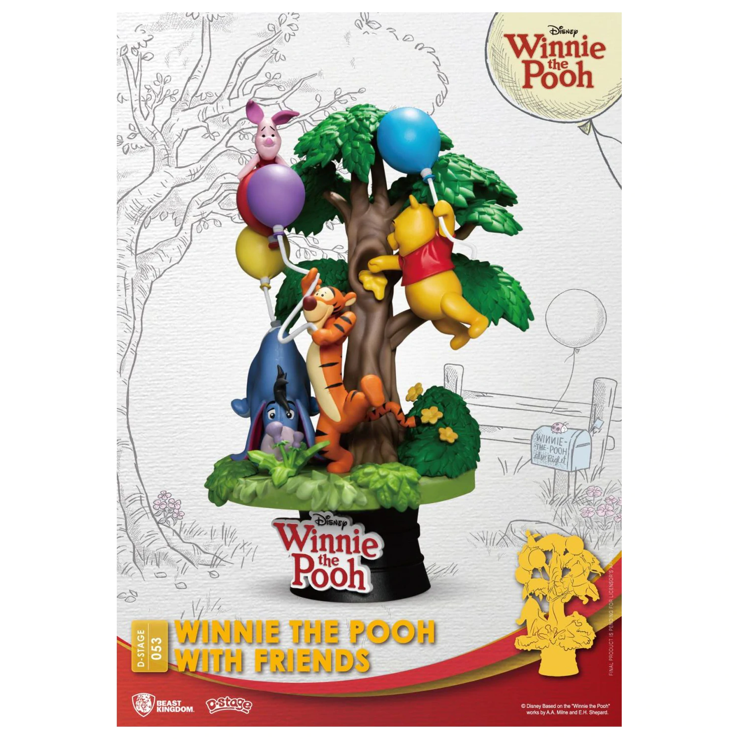 DISNEY Winnie with Friends Diorama D-Stage 15cm fotografii produktu