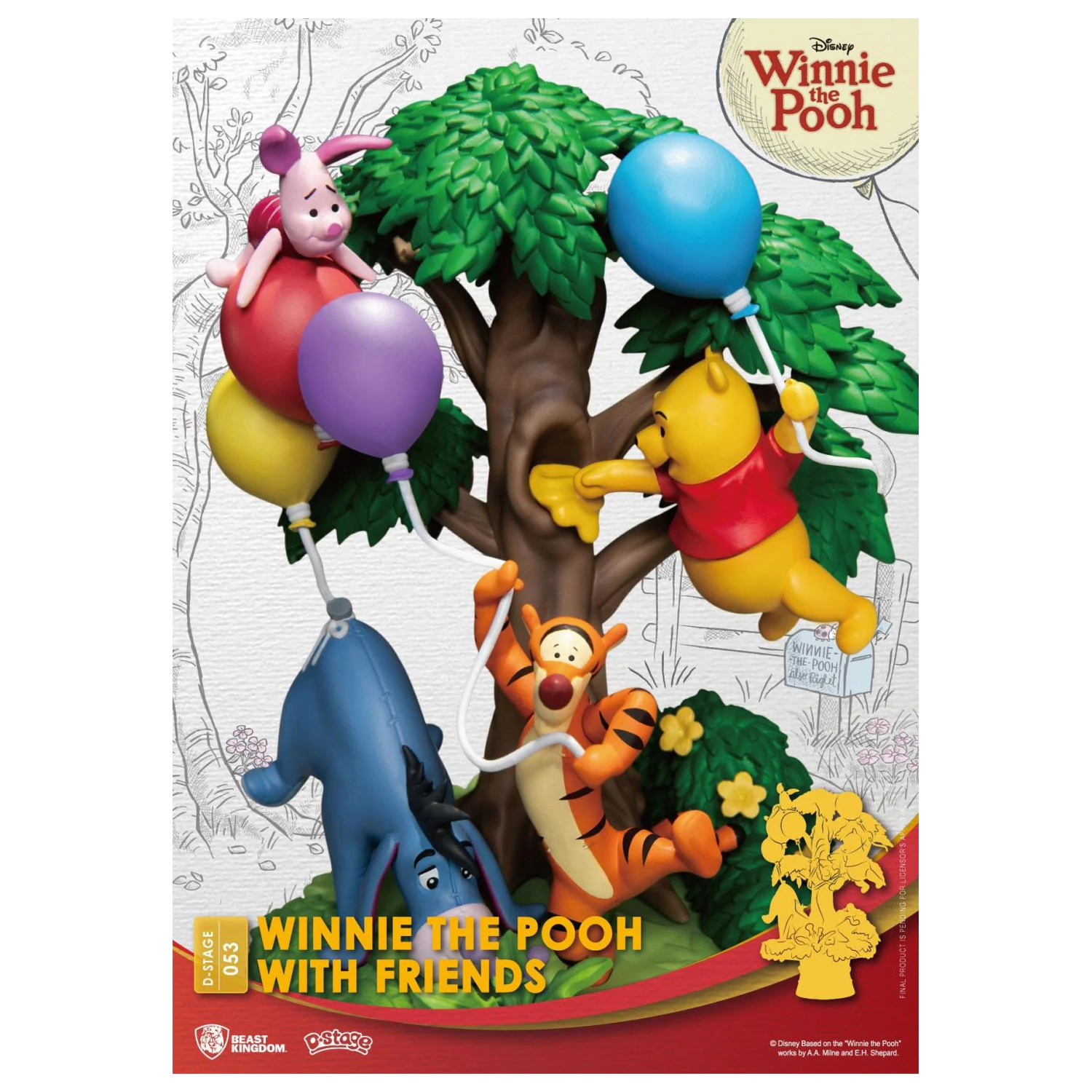 DISNEY Winnie with Friends Diorama D-Stage 15cm fotografii produktu