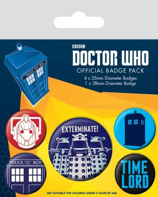 Doctor Who Placky 5-Pack Exterminate fotografii produktu