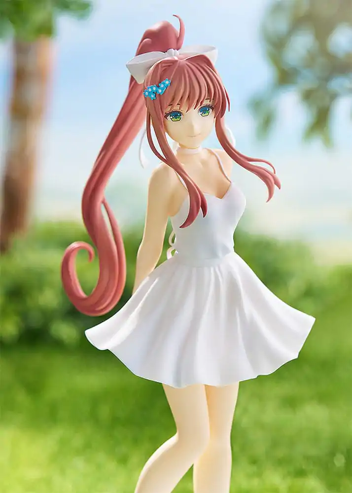 Doki Doki Literature Club! Pop Up Parade PVC Soška Monika: Bílé šaty Ver. 18 cm fotografii produktu