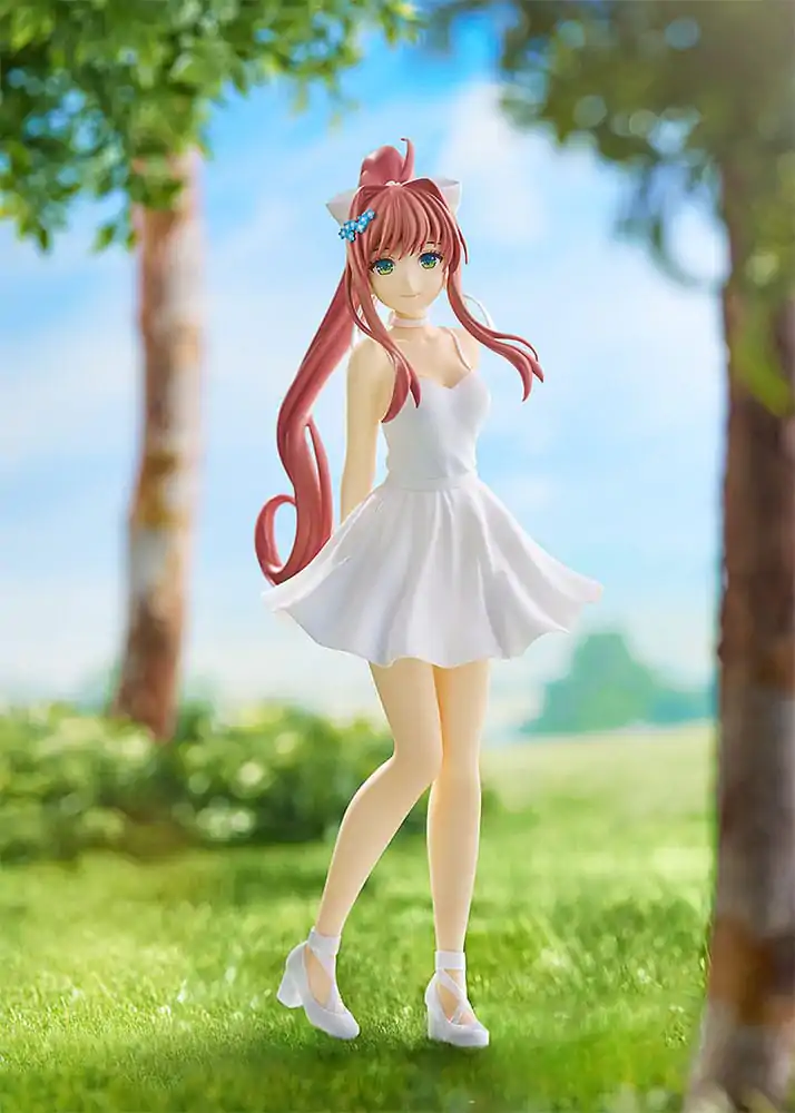 Doki Doki Literature Club! Pop Up Parade PVC Soška Monika: Bílé šaty Ver. 18 cm fotografii produktu