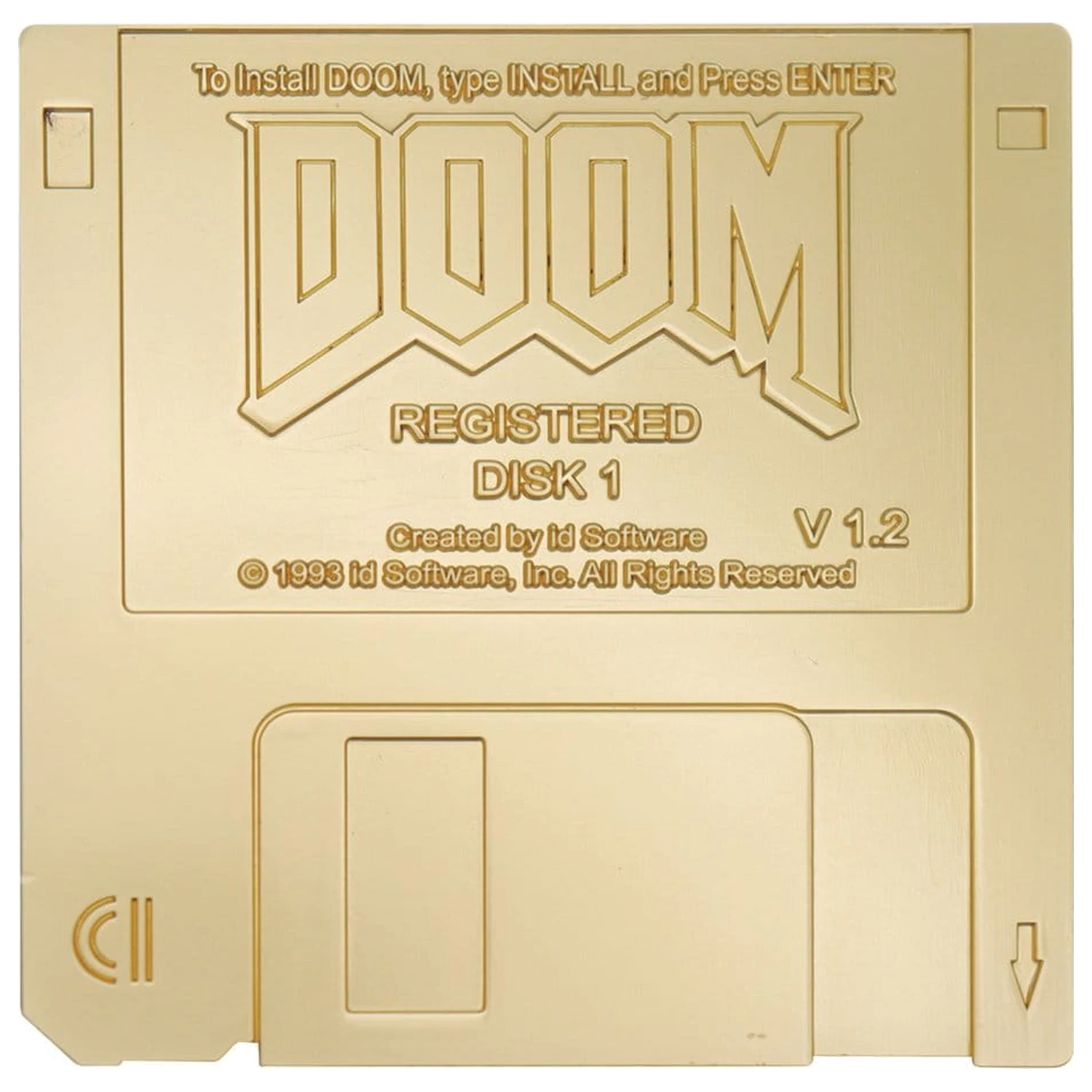 Doom Replik Floppy Disk pozlacená limitovaná edice fotografii produktu