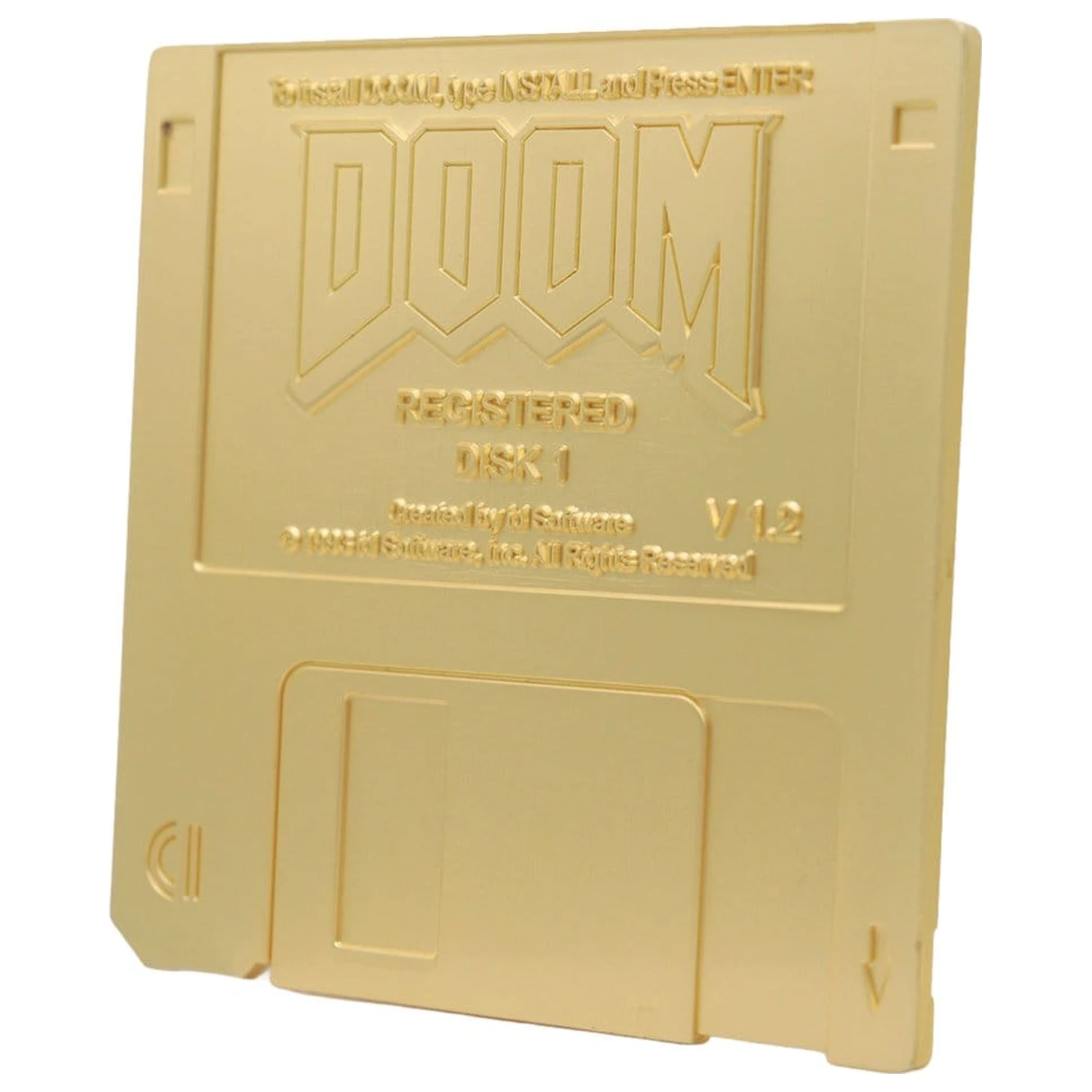 Doom Replik Floppy Disk pozlacená limitovaná edice fotografii produktu