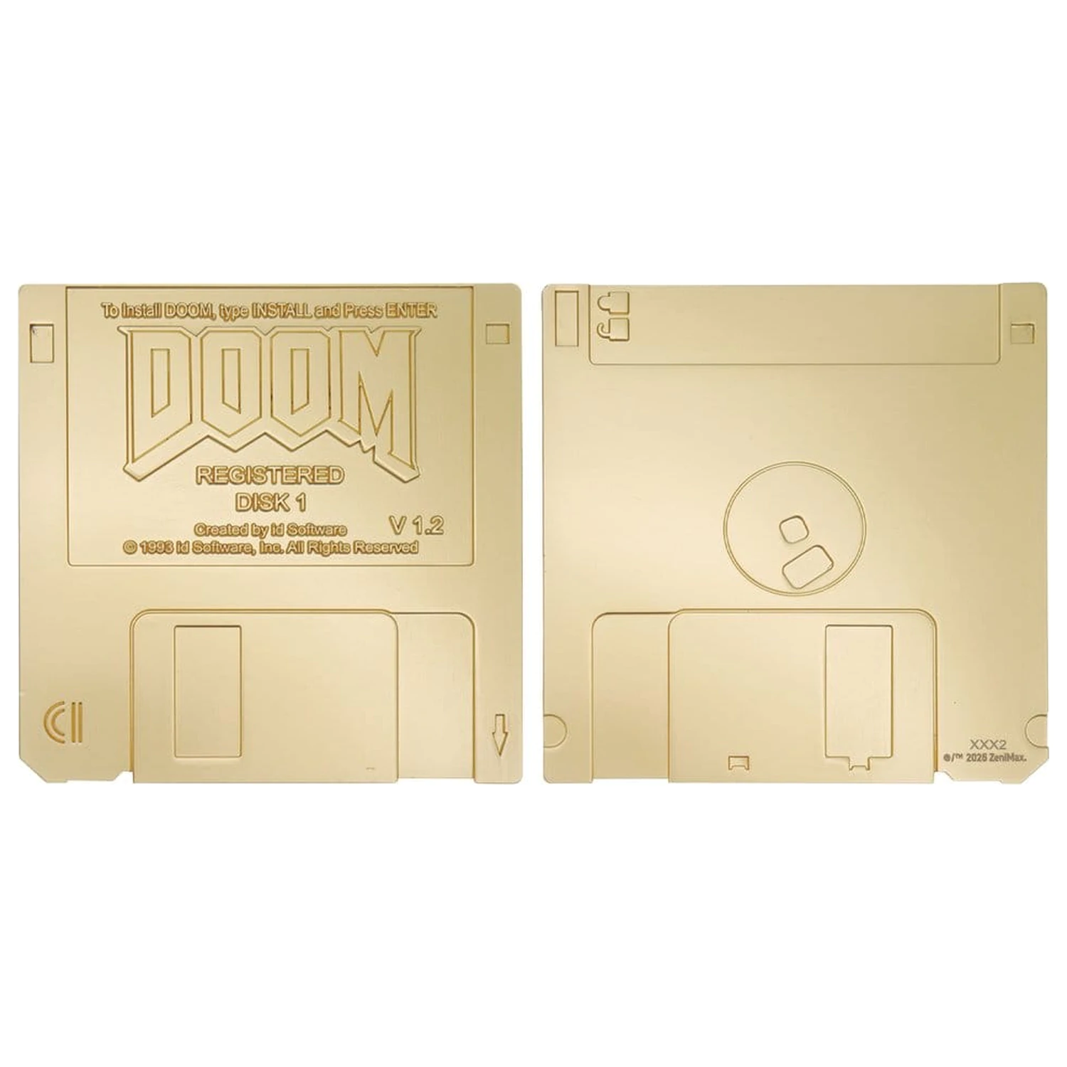 Doom Replik Floppy Disk pozlacená limitovaná edice fotografii produktu
