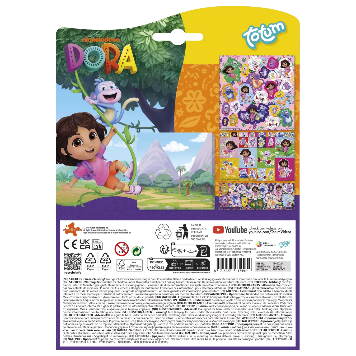 Dora the Explorer Jungle sada samolepek fotografii produktu