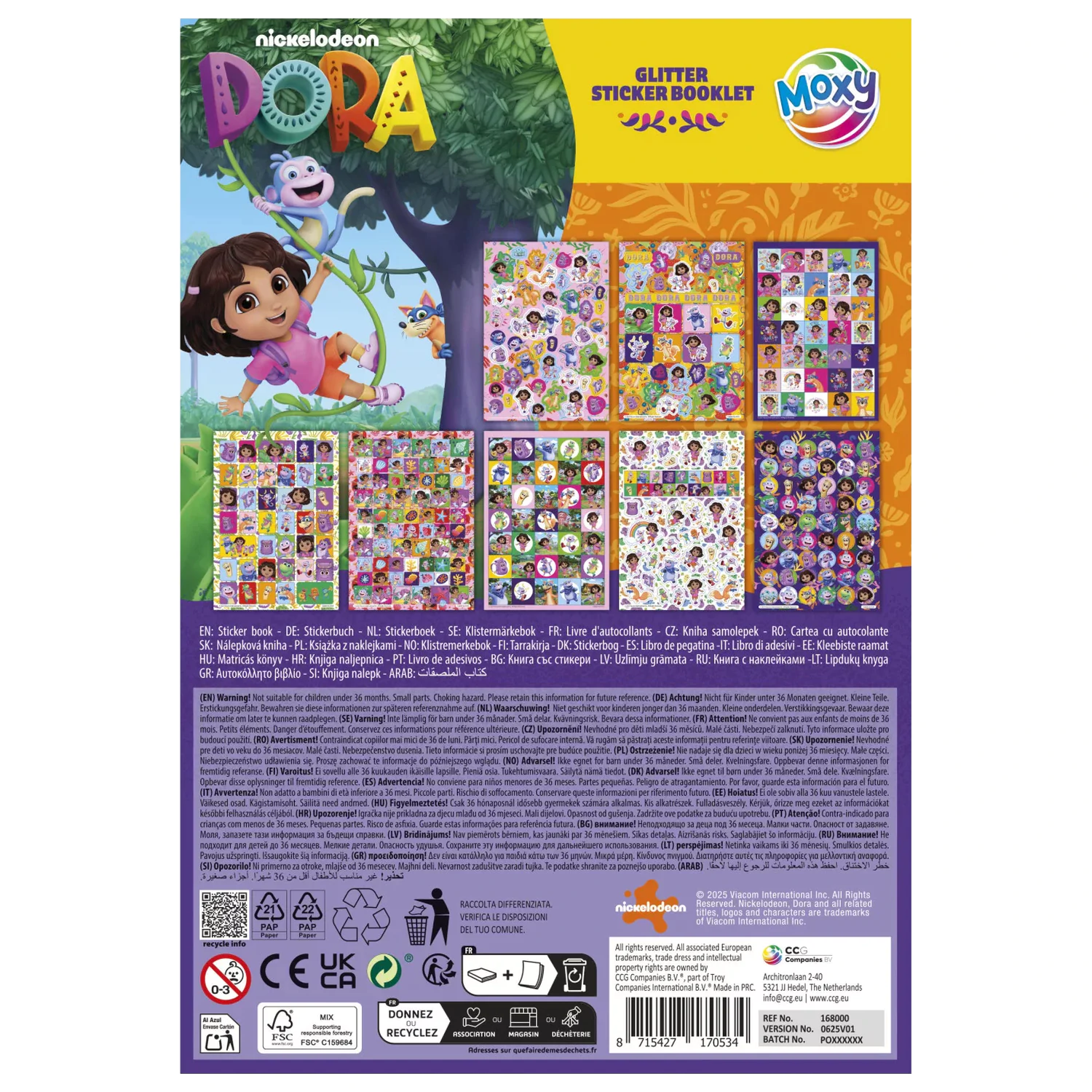 Dora the Explorer Sweet Balíček nálepek 8 archů fotografii produktu