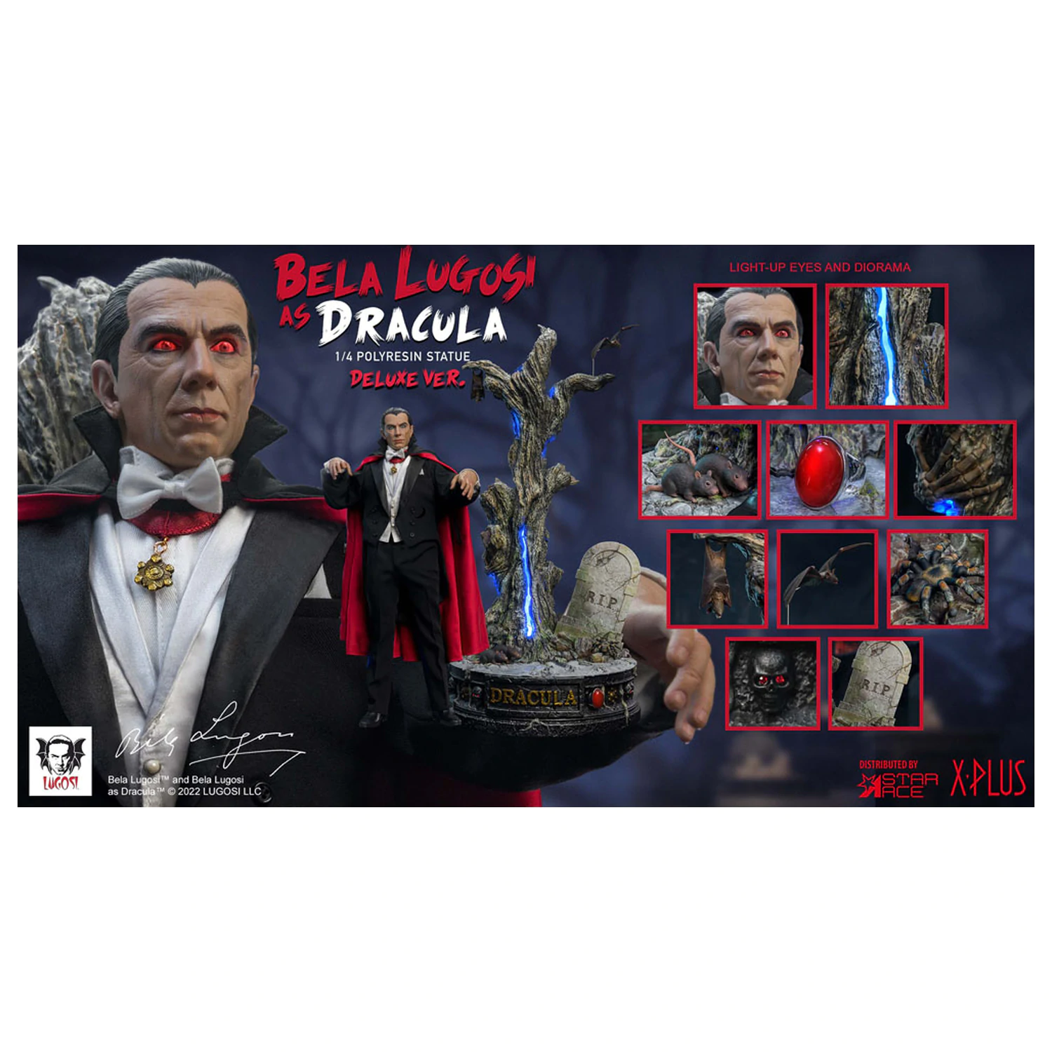 Dracula (1931) Socha ve velkém měřítku 1/4 Bela Lugosi as Dracula Deluxe Version 60 cm fotografii produktu