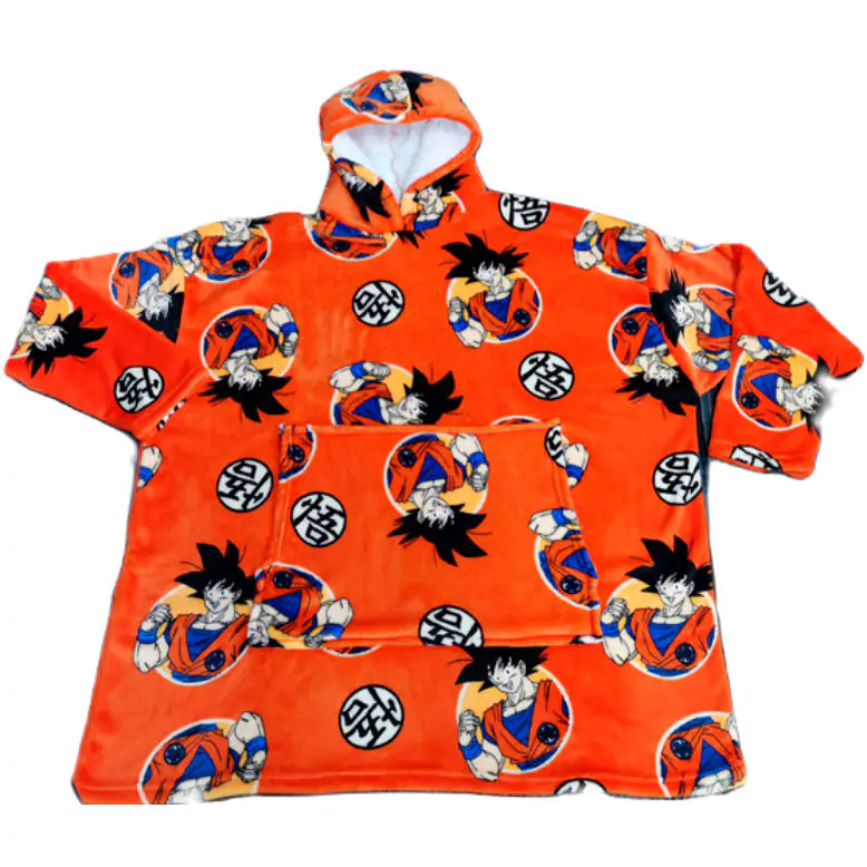 Dragon Ball oversized mikinový kabát pro dospělé korálový fotografii produktu