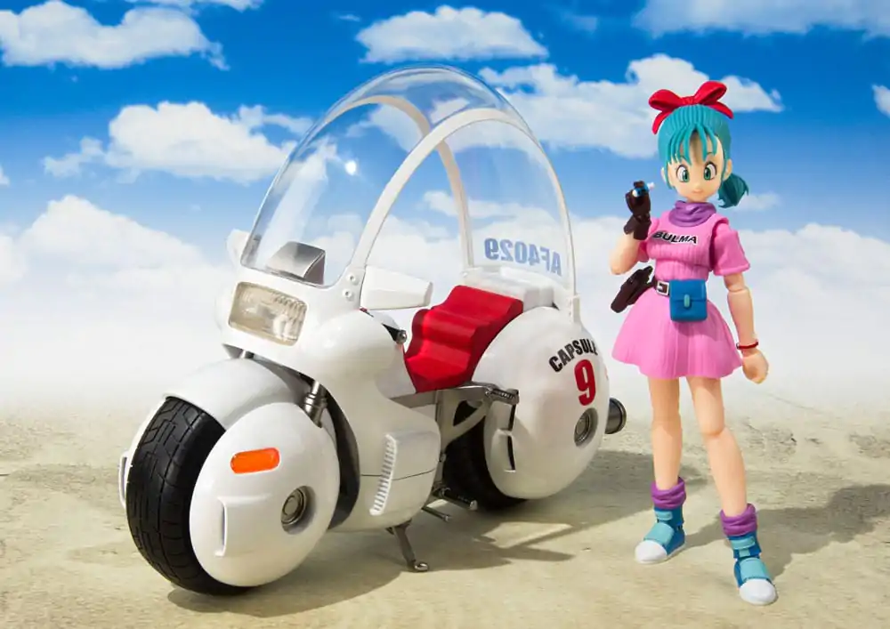 Dragon Ball S.H. Figuarts Vehicle s figurkou Bulma's Motorcycle Hoipoi Capsule No. 9 17 cm fotografii produktu