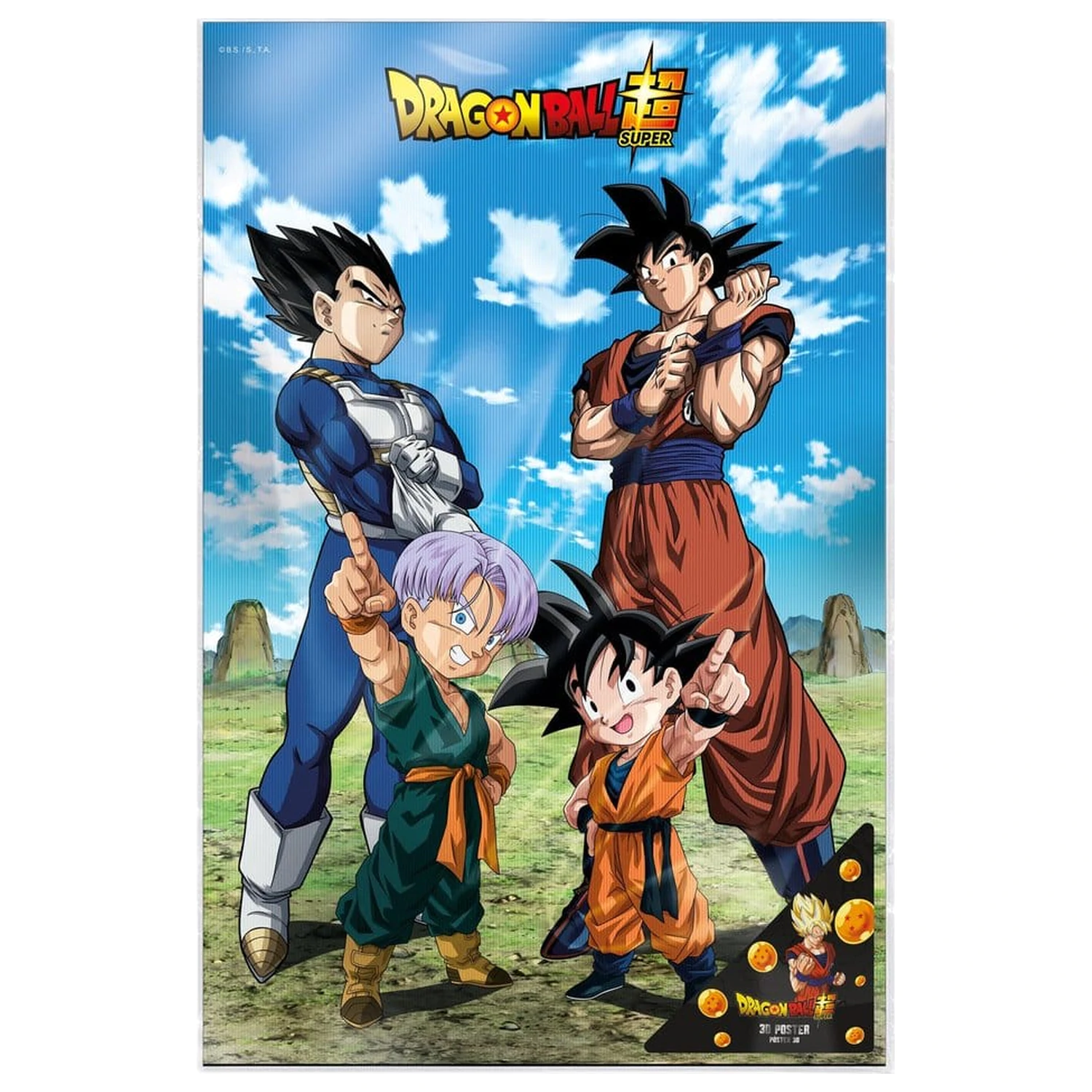 Dragon Ball Super 3D plakát Battle of Gods Goku Vegeta Family 38 x 58 cm fotografii produktu