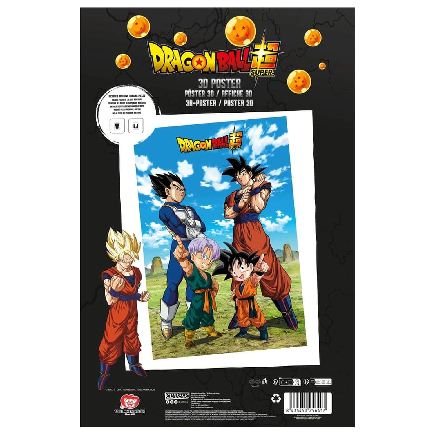 Dragon Ball Super 3D plakát Battle of Gods Goku Vegeta Family 38 x 58 cm fotografii produktu