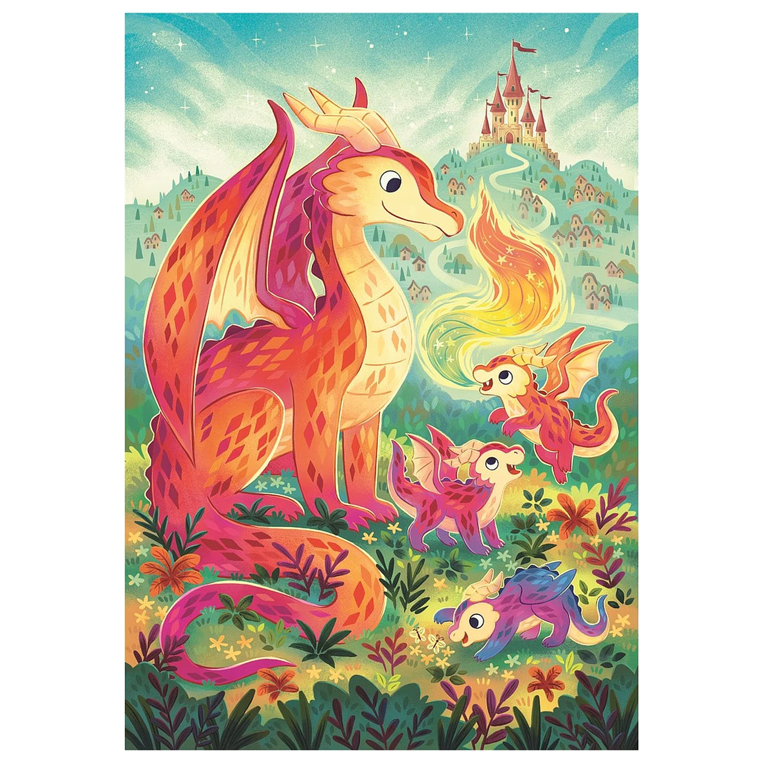Dragon Family 60 dílků puzzle Clementoni fotografii produktu