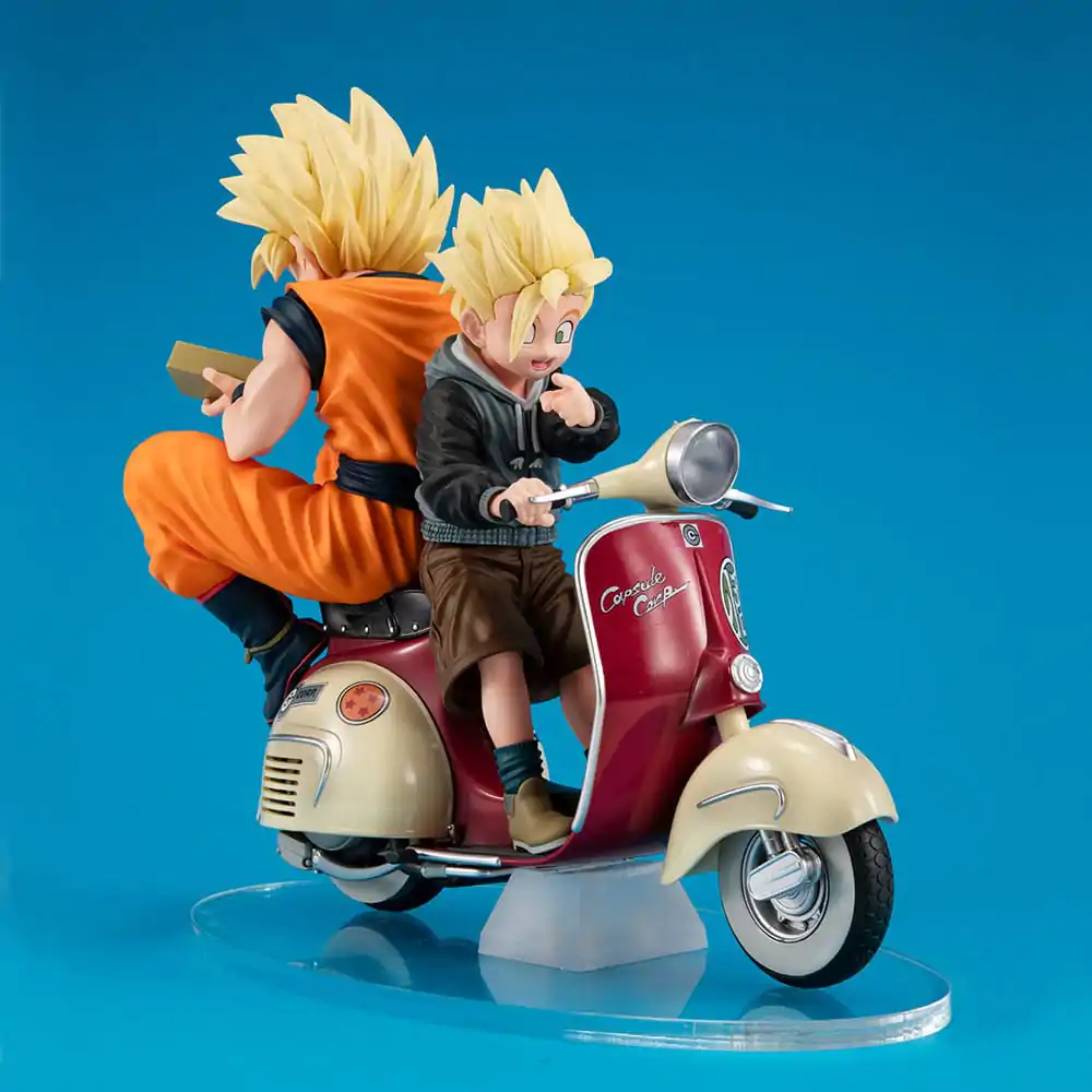 Dragonball Z 05 Desktop Real McCoy PVC Diorama Super Saiyan Son Goku & Super Saiyan Son Gohan & Motorka 16 cm fotografii produktu