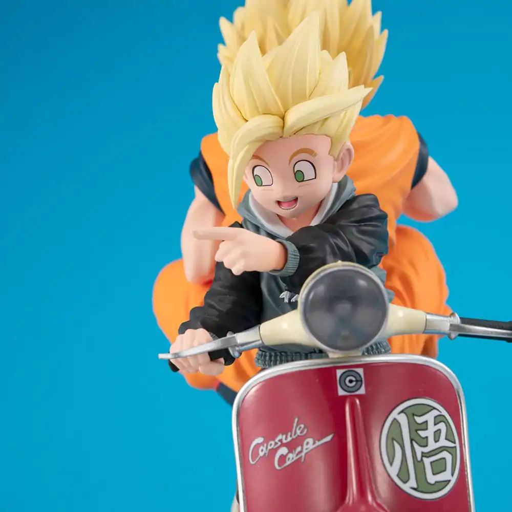 Dragonball Z 05 Desktop Real McCoy PVC Diorama Super Saiyan Son Goku & Super Saiyan Son Gohan & Motorka 16 cm fotografii produktu