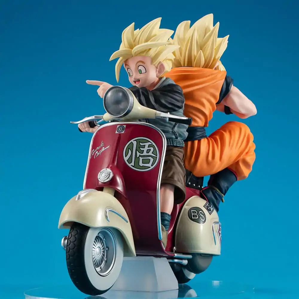 Dragonball Z 05 Desktop Real McCoy PVC Diorama Super Saiyan Son Goku & Super Saiyan Son Gohan & Motorka 16 cm fotografii produktu