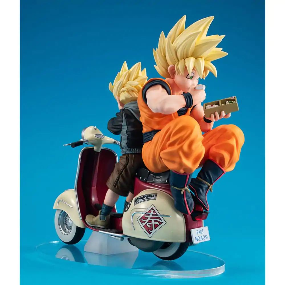 Dragonball Z 05 Desktop Real McCoy PVC Diorama Super Saiyan Son Goku & Super Saiyan Son Gohan & Motorka 16 cm fotografii produktu