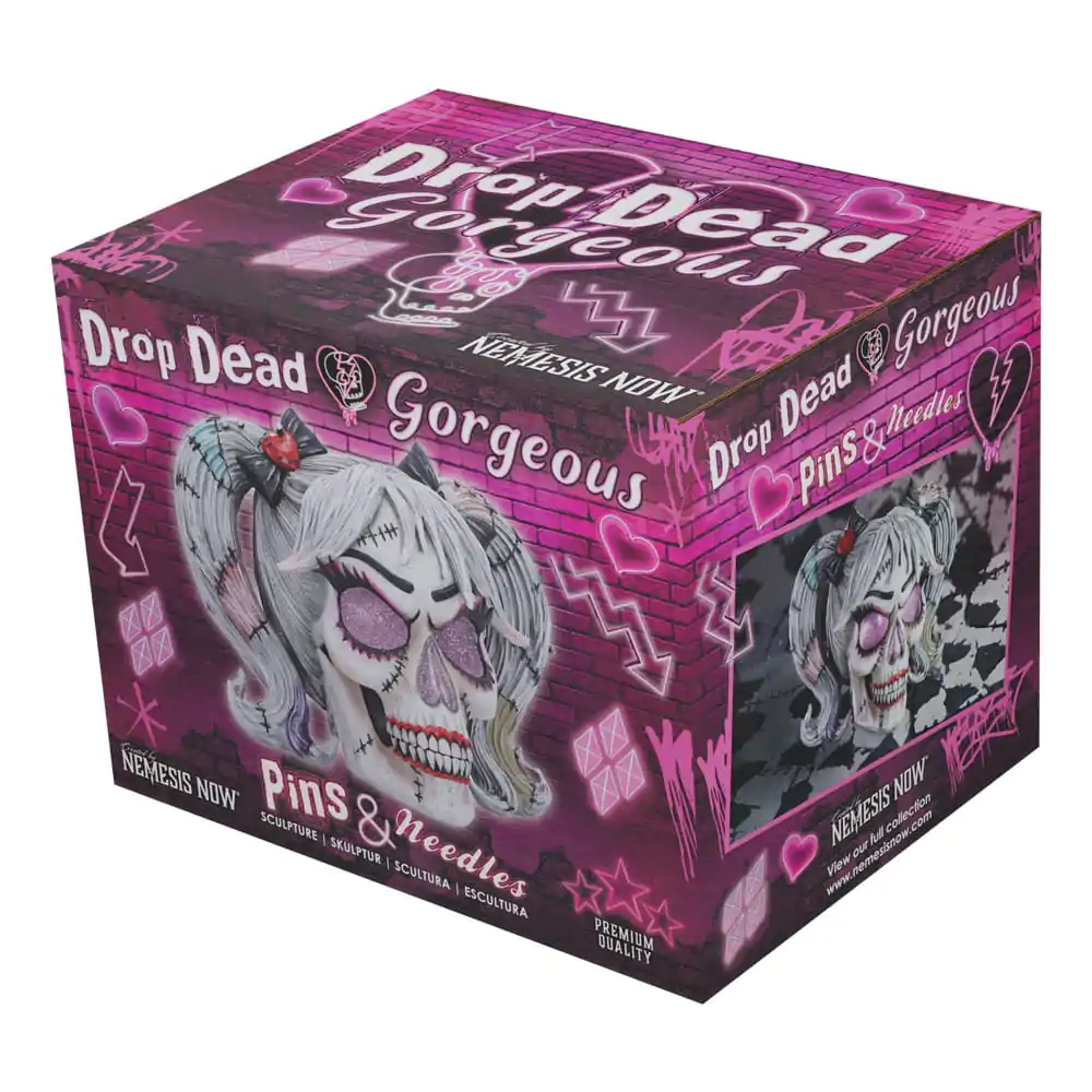 Nádherné figurkové lebky Drop Dead Gorgeous, špendlíky a jehly 16 cm fotografii produktu