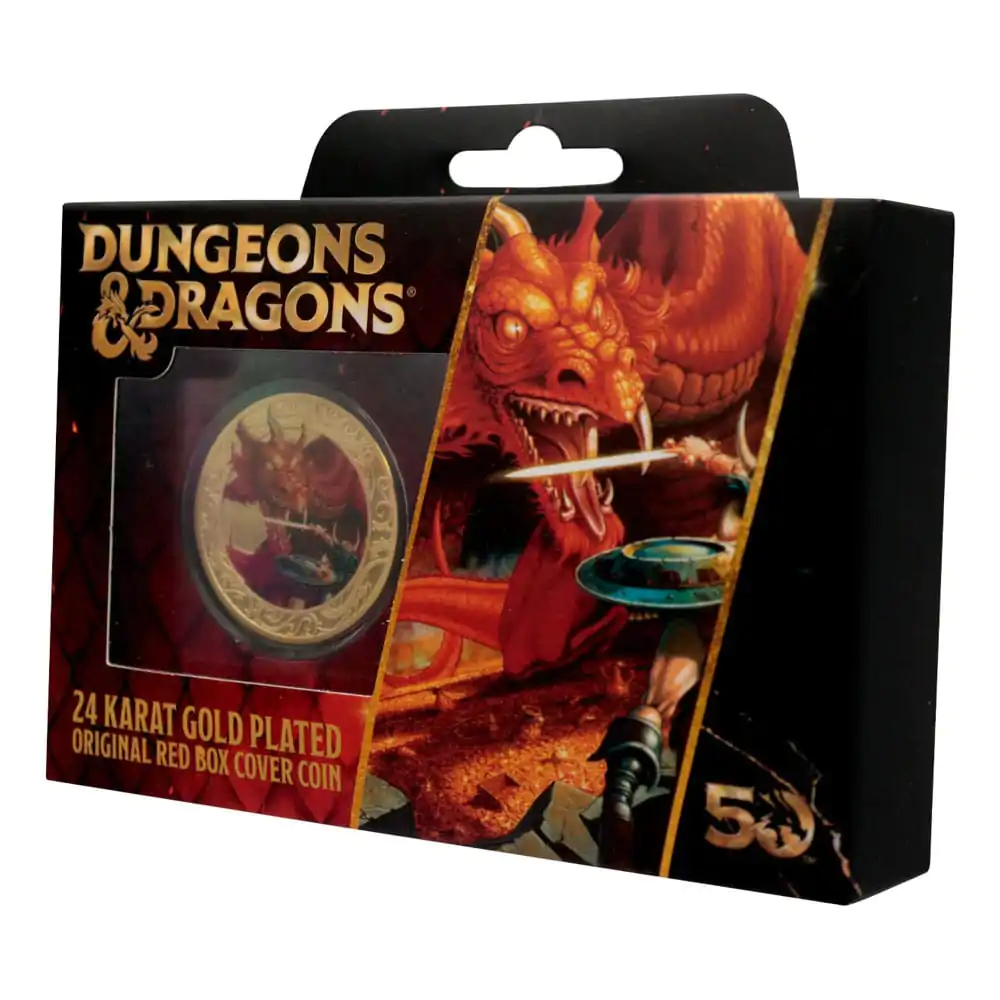 Dungeons & Dragons Sběratelská mince 50. výročí s barevným potiskem 24karátová pozlacená edice 4 cm fotografii produktu